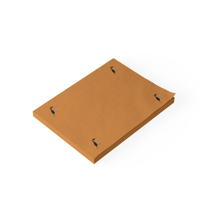 Post-it® Note Pads: Crazy Penguin World Logo Lite Brown