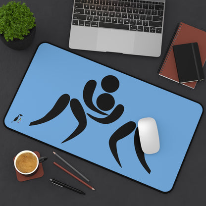 Desk Mat: Wrestling Lite Blue