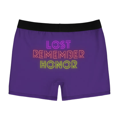 Men's Boxer Briefs: Lost Remember Honor Purple