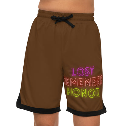 Basketball Rib Shorts: Lost Remember Honor Brown