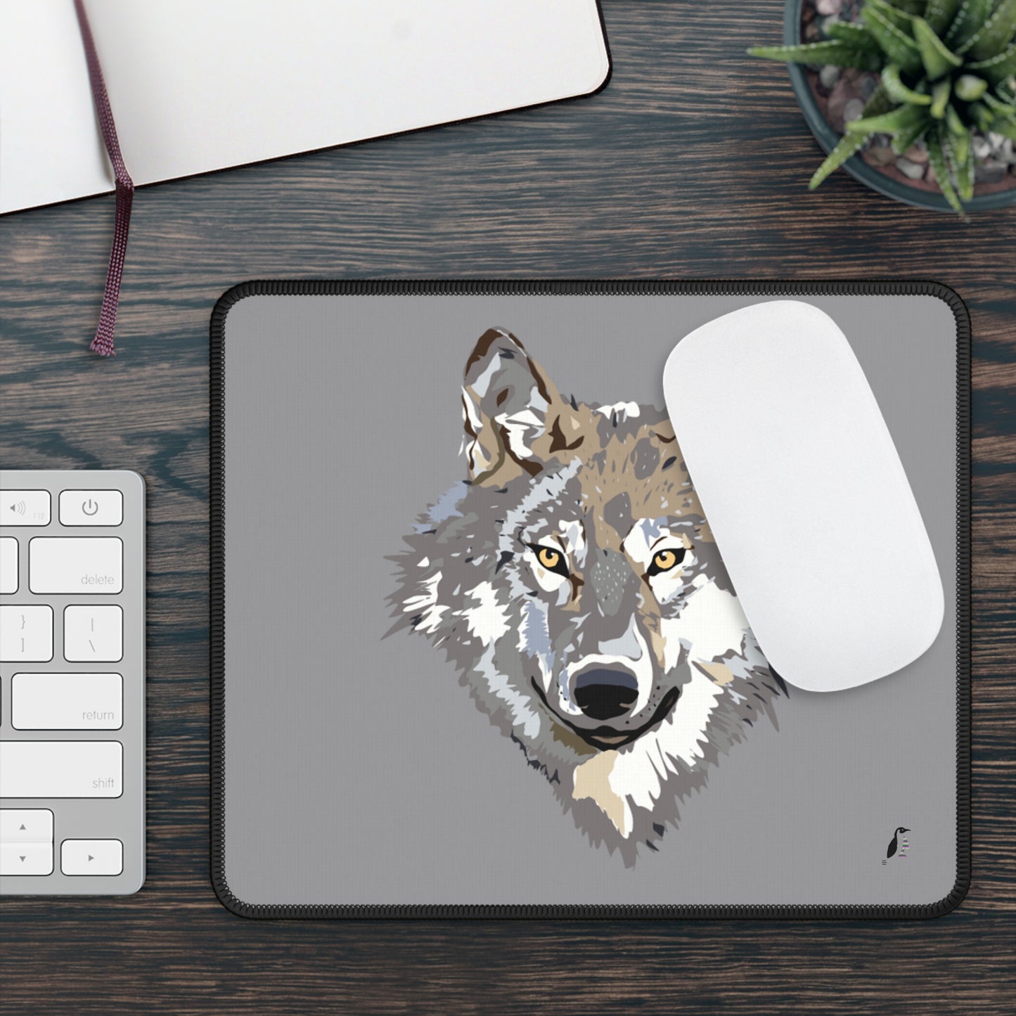 Gaming Mouse Pad: Wolves Grey