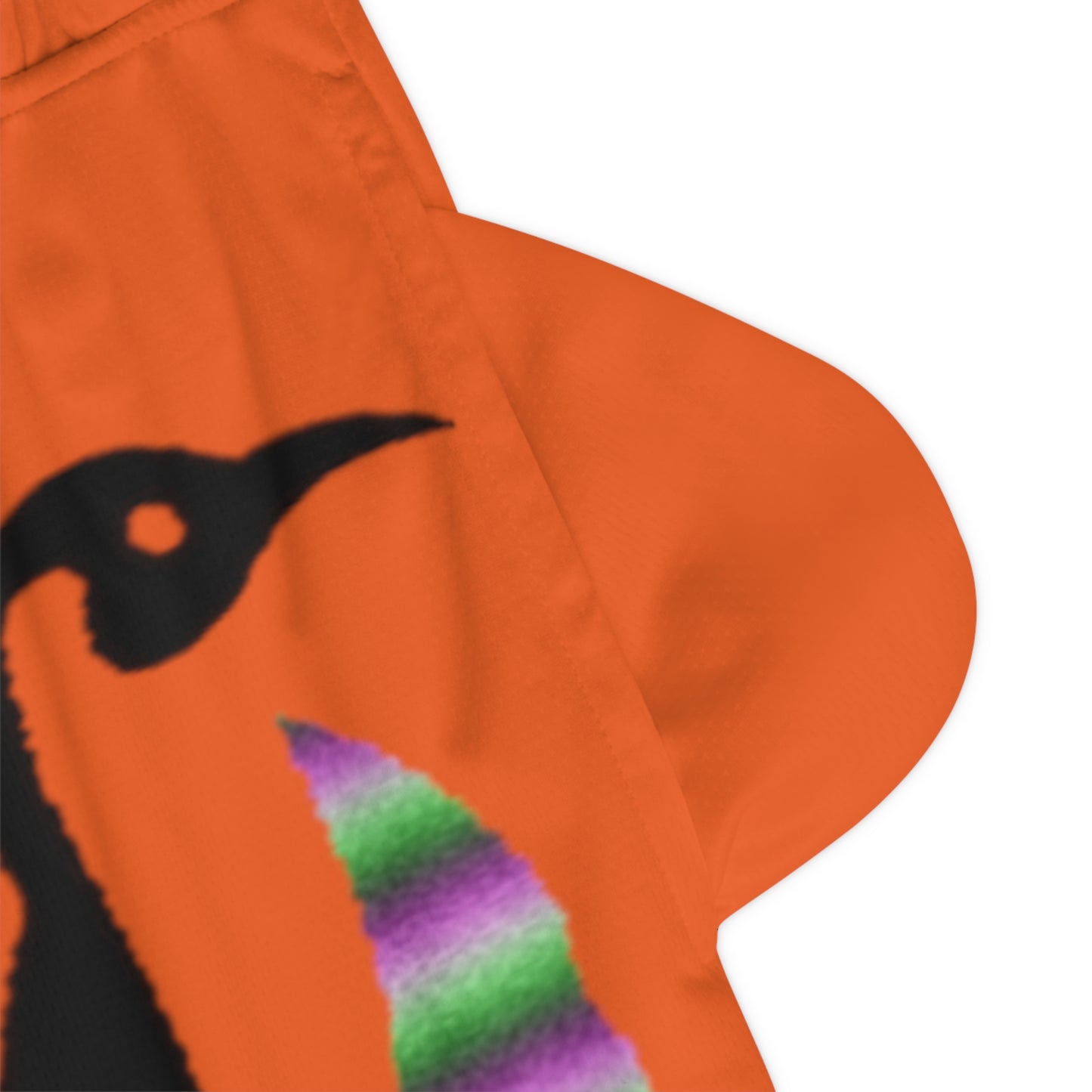 Basketball Rib Shorts: Crazy Penguin World Logo Orange