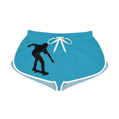 Women's Relaxed Shorts: Skateboarding Turquoise