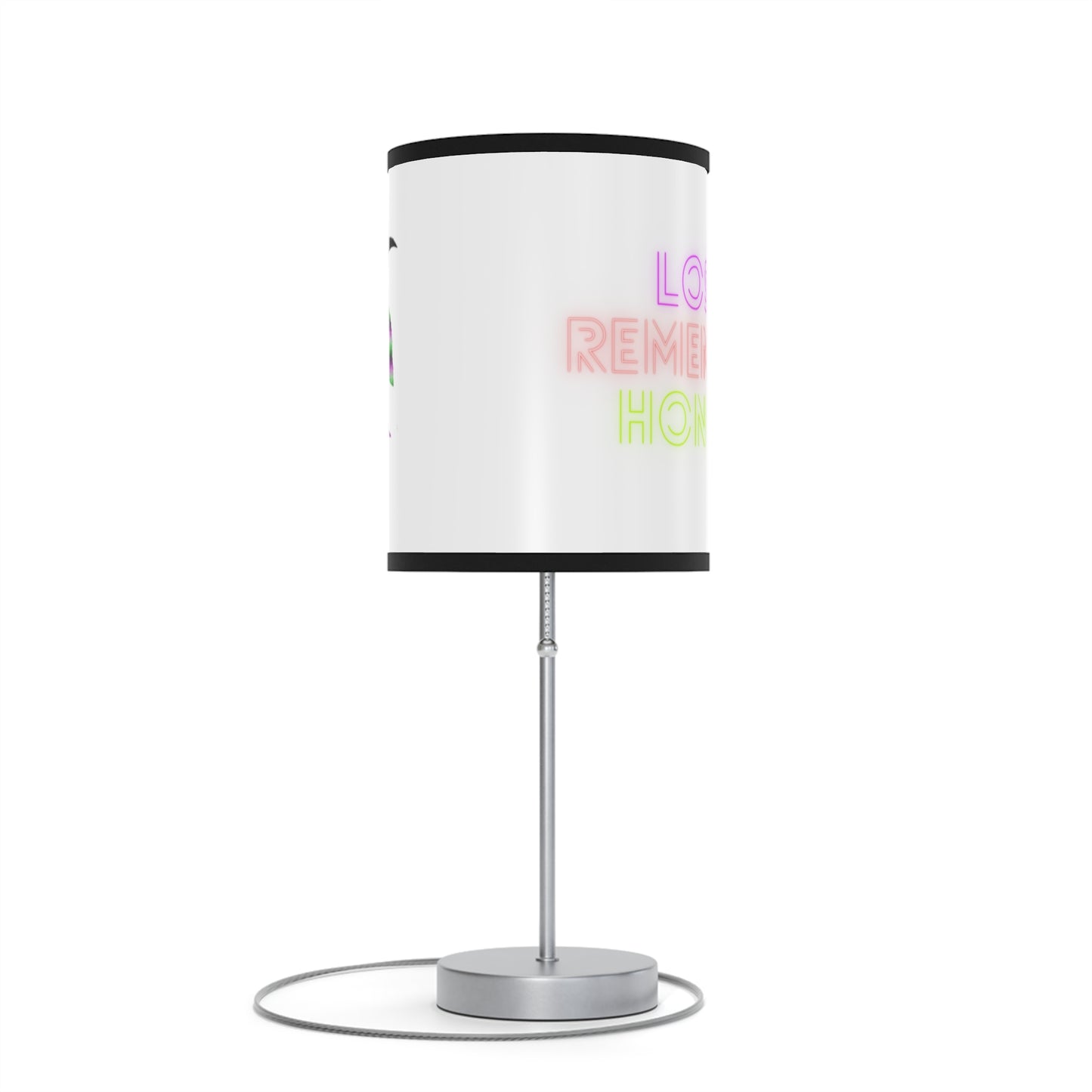 Lamp on a Stand, US|CA plug: Crazy Penguin World Logo White