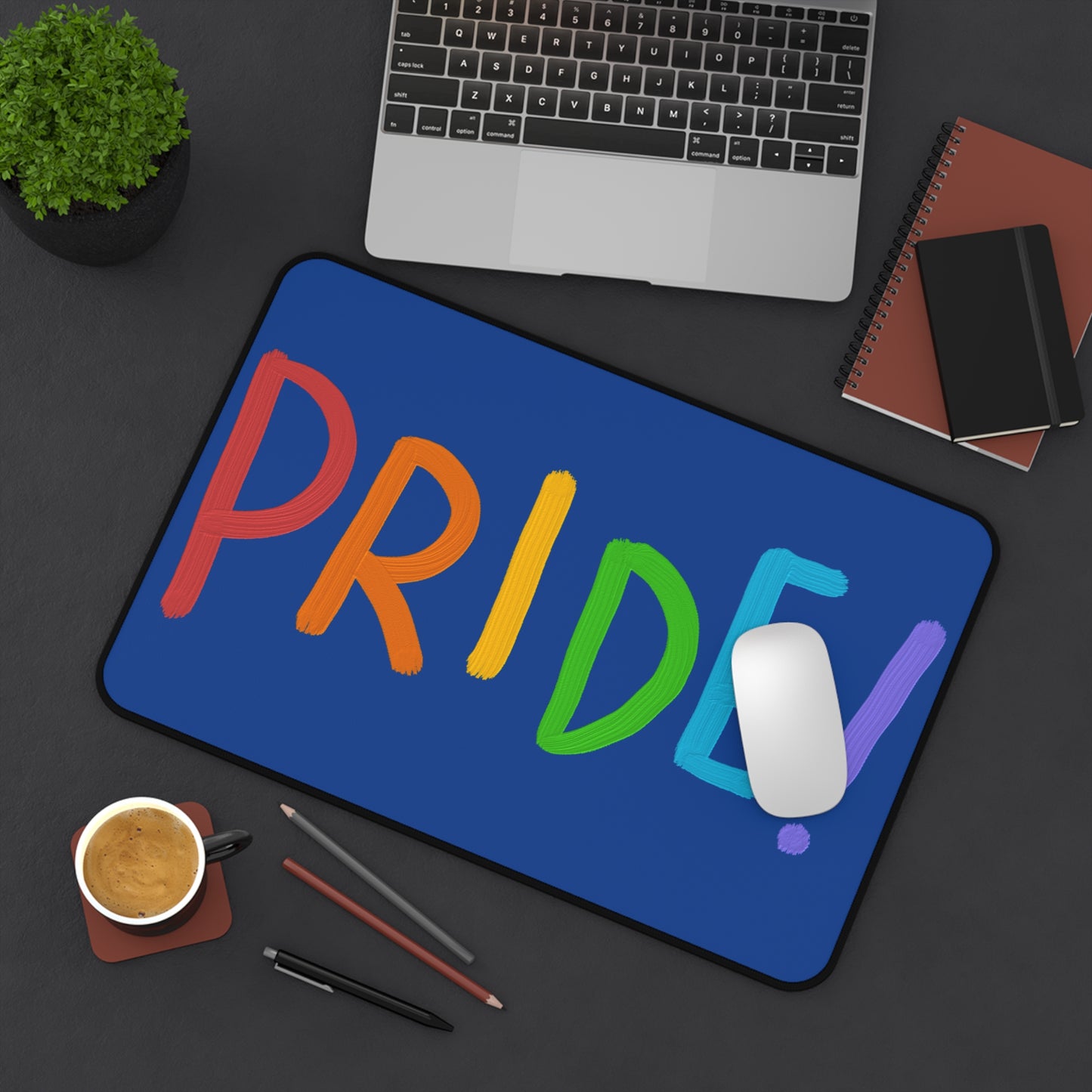 Desk Mat: LGBTQ Pride Dark Blue