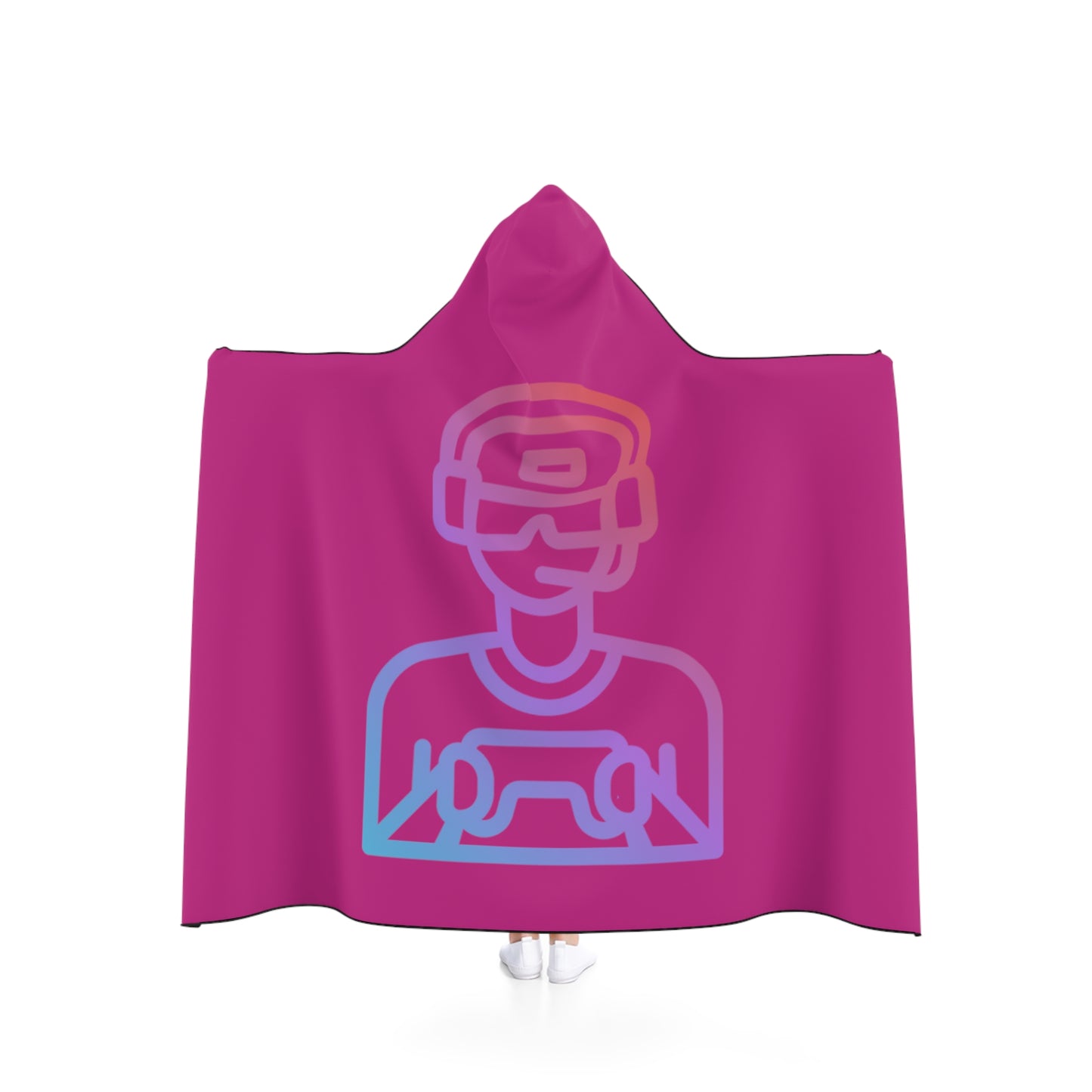 Hooded Blanket: Gaming Pink