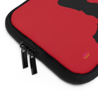 Laptop Sleeve: Baseball Dark Red