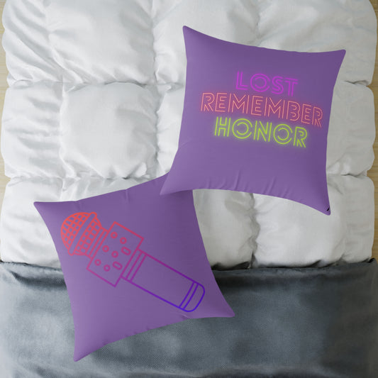 Spun Polyester Pillow: Music Lite Purple