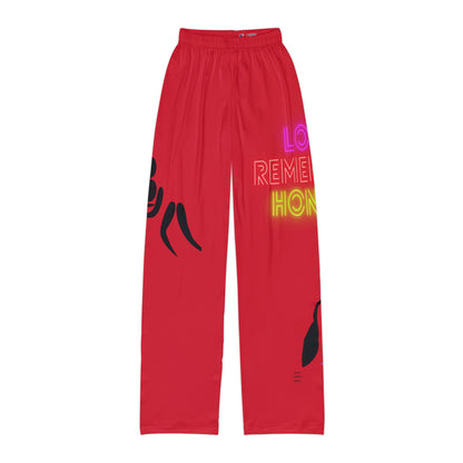 Kids Pajama Pants: Wrestling Dark Red