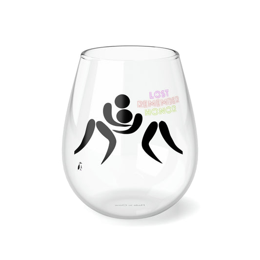 Stemless Wine Glass, 11.75oz Wrestling