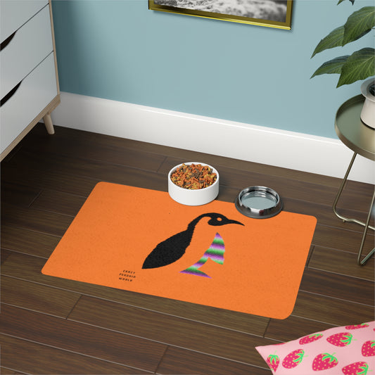 Pet Food Mat: Crazy Penguin World Logo Crusta