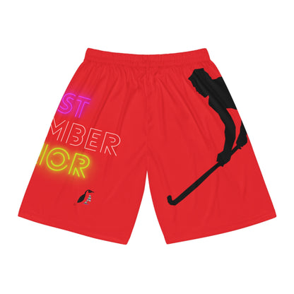 Basketball Shorts: Hockey Red