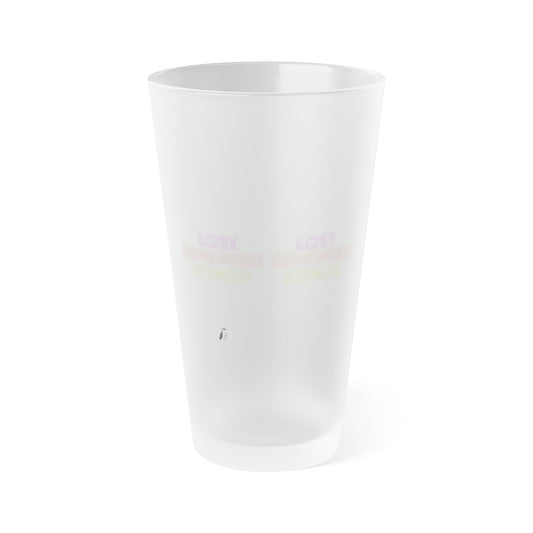 Frosted Pint Glass, 16oz Lost Remember Honor