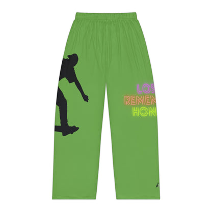 Women's Pajama Pants: Skateboarding Green