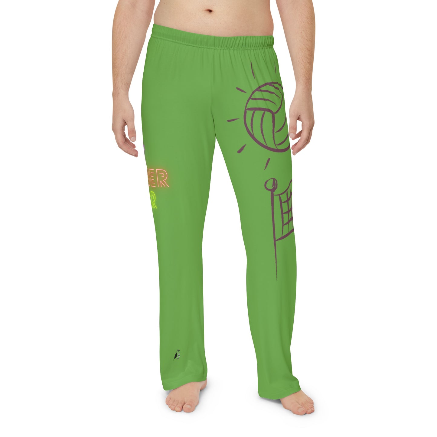 Men's Pajama Pants: Volleyball Green