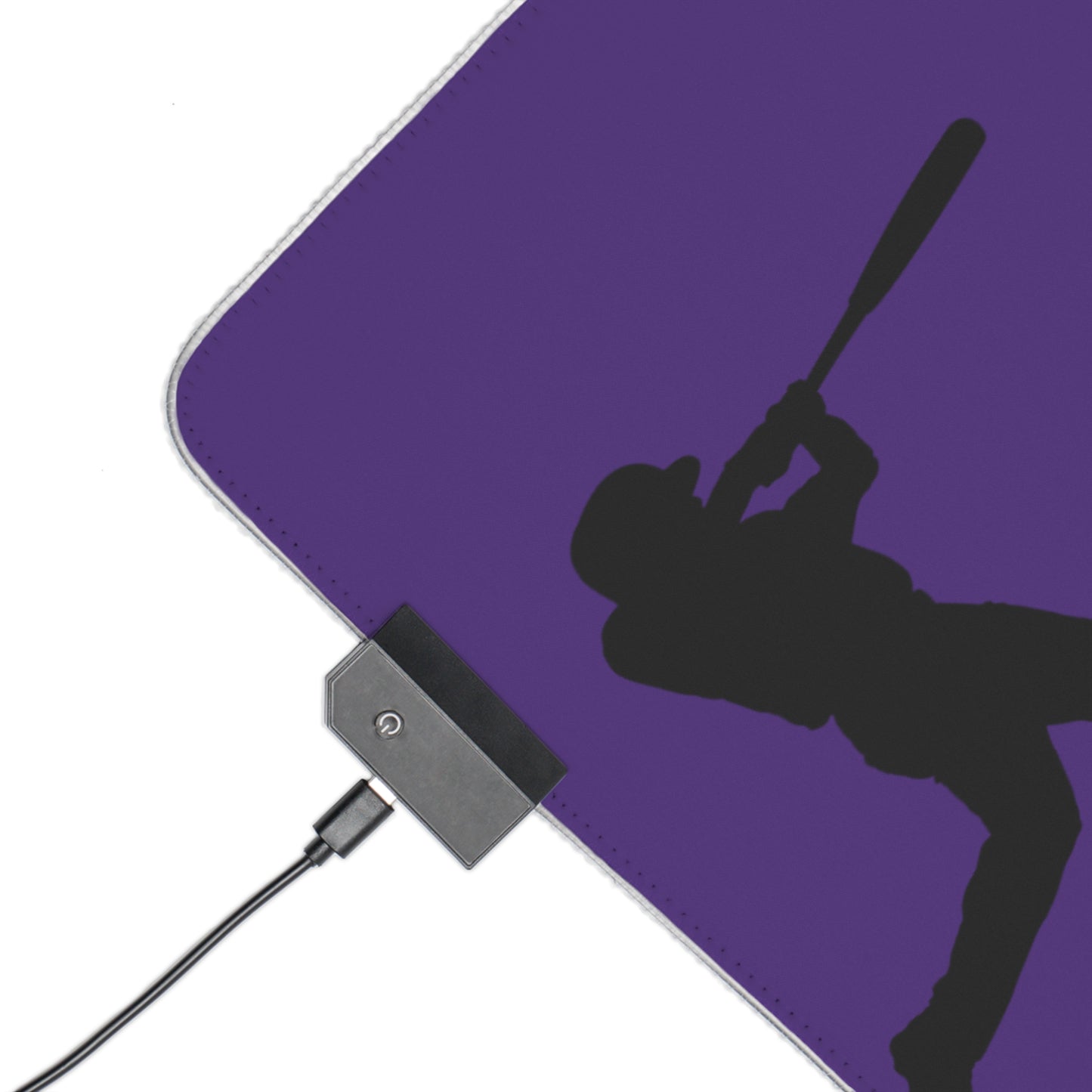 LED Gaming Mouse Pad: Baseball Purple