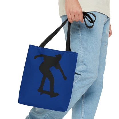 Tote Bag: Skateboarding Dark Blue