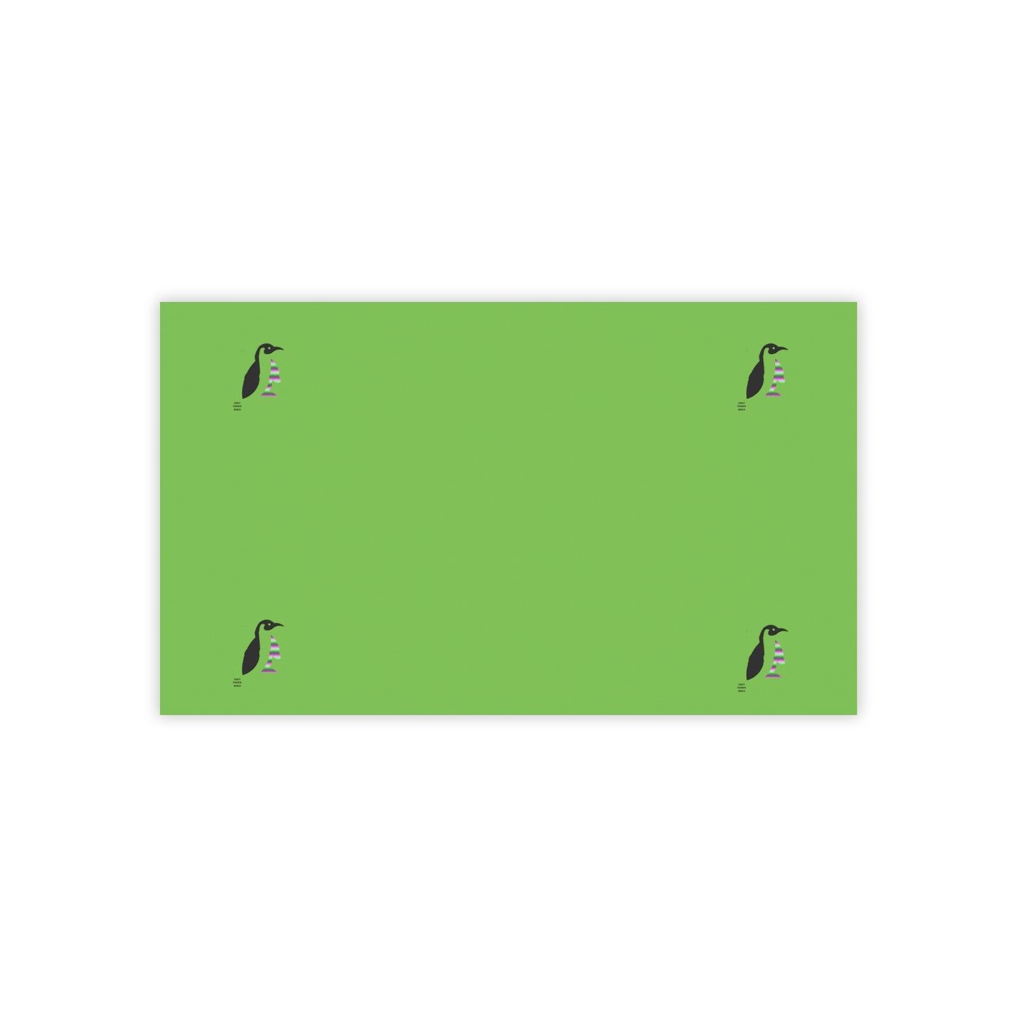 Post-it® Note Pads: Crazy Penguin World Logo Green