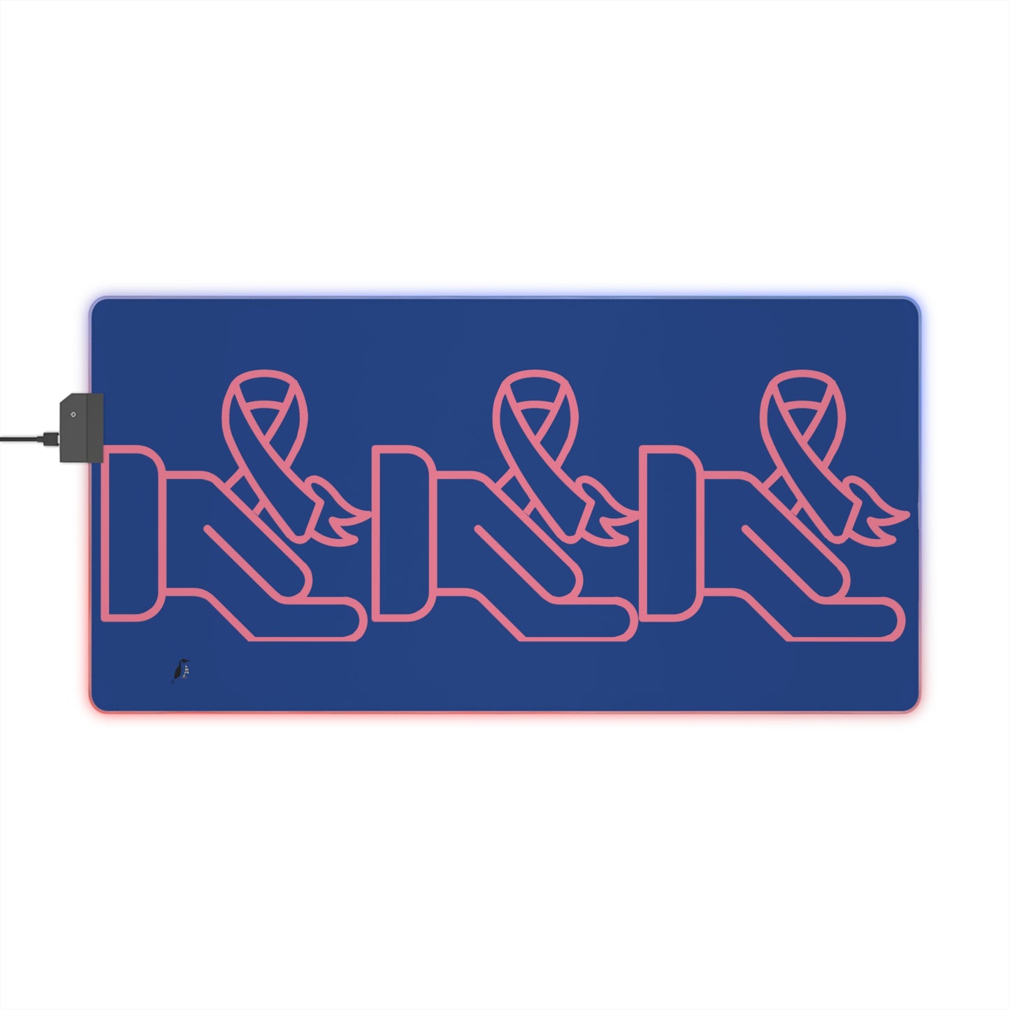 LED Gaming Mouse Pad: Fight Cancer Dark Blue