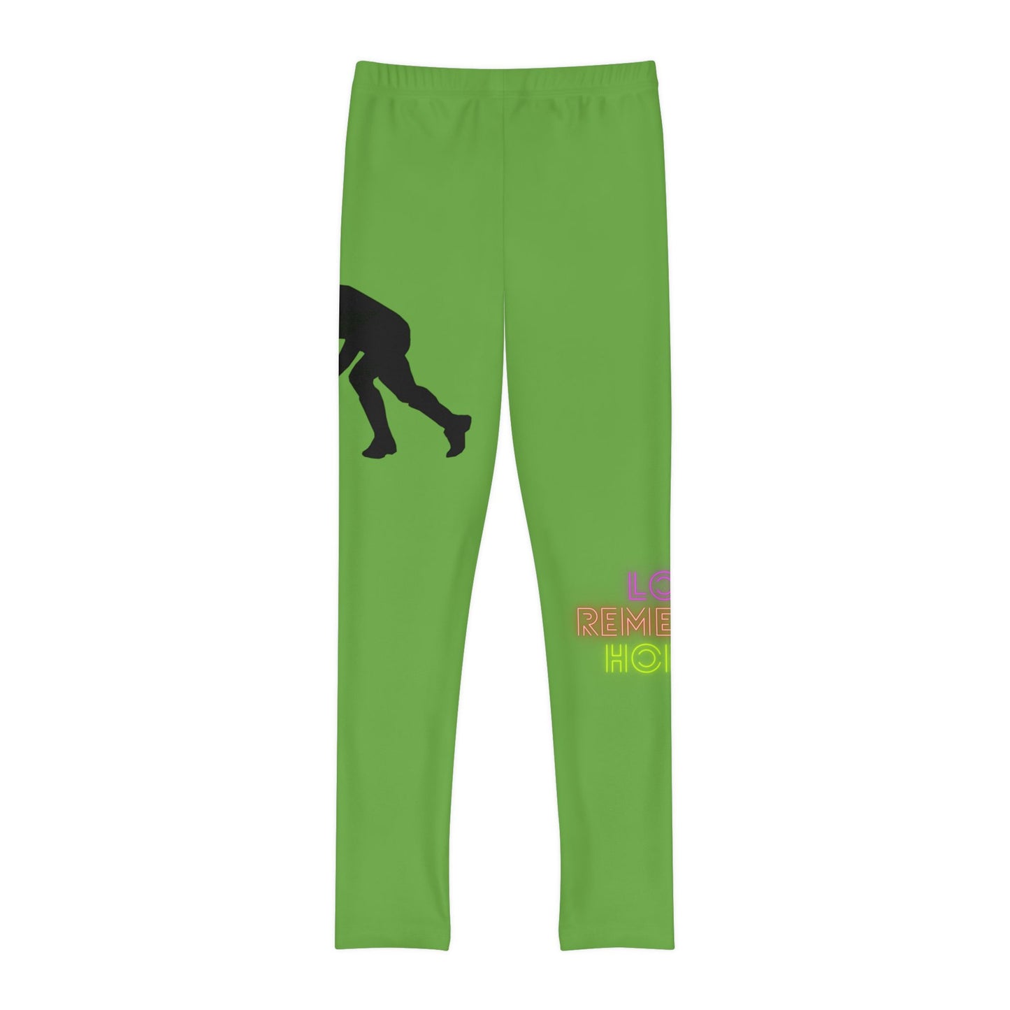 Youth Full-Length Leggings: Hockey Green