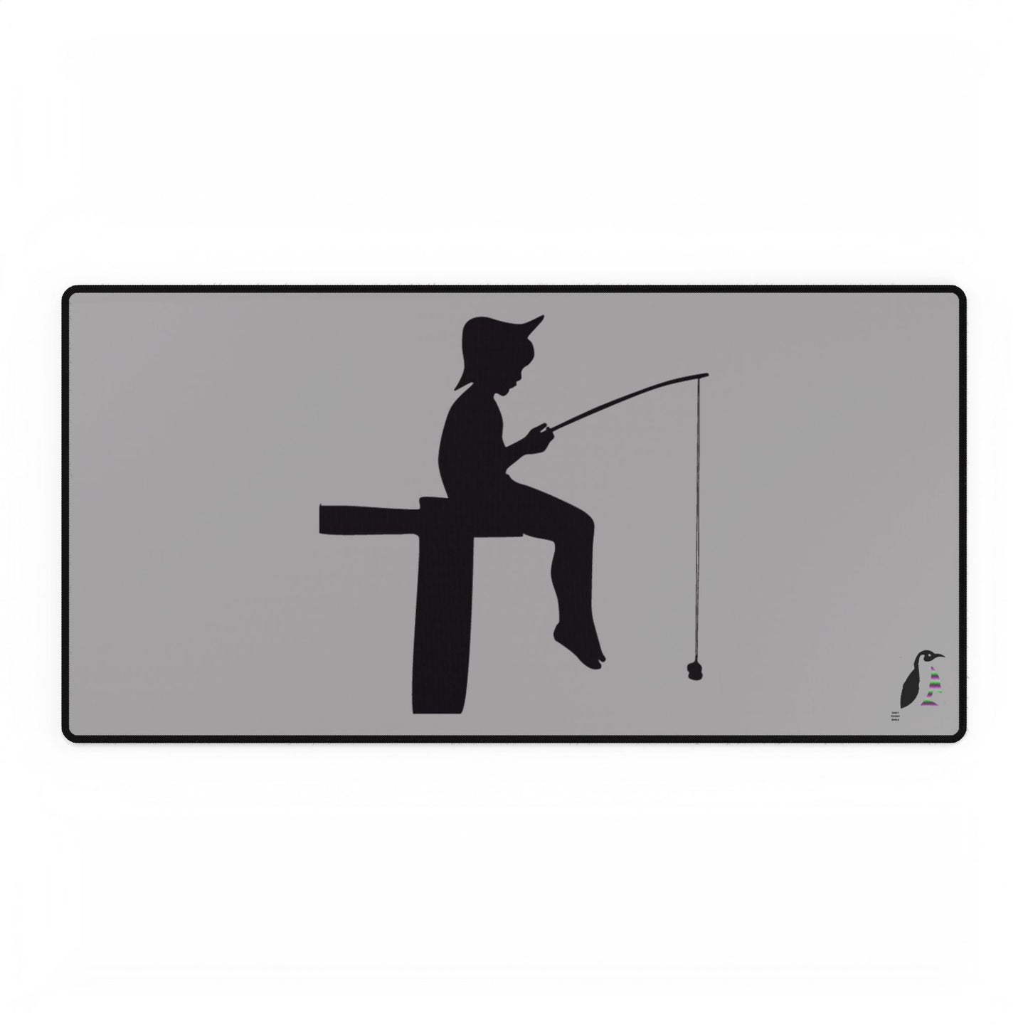 Desk Mats: Fishing Lite Grey