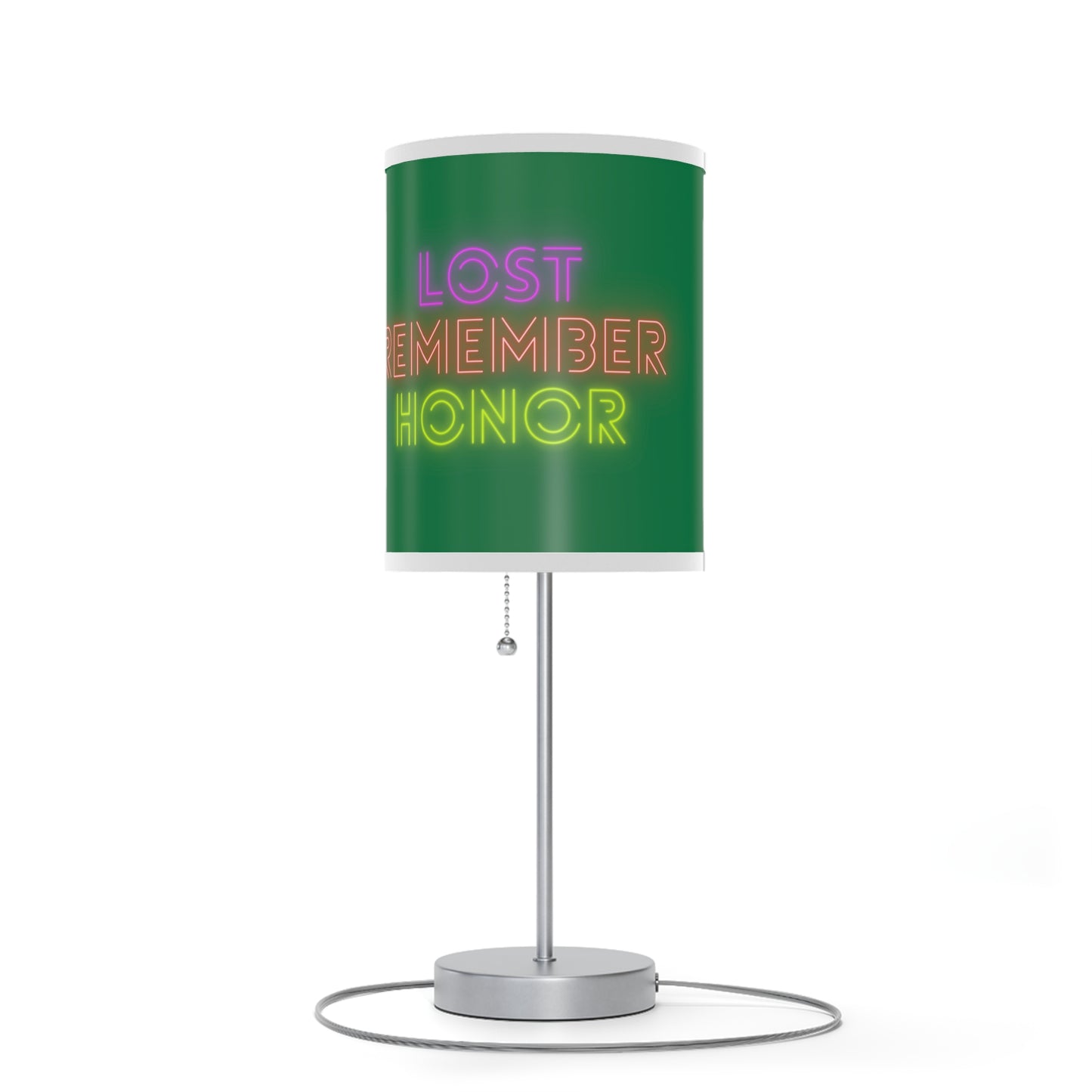 Lamp on a Stand, US|CA plug: Crazy Penguin World Logo Dark Green