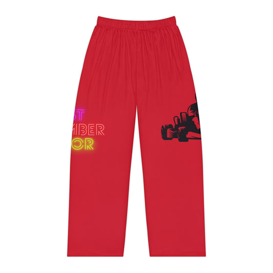 Pambabaeng Pajama Pants: Racing Dark Red