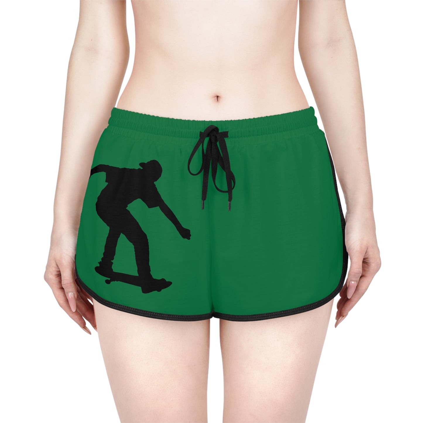 Women's Relaxed Shorts: Skateboarding Dark Green