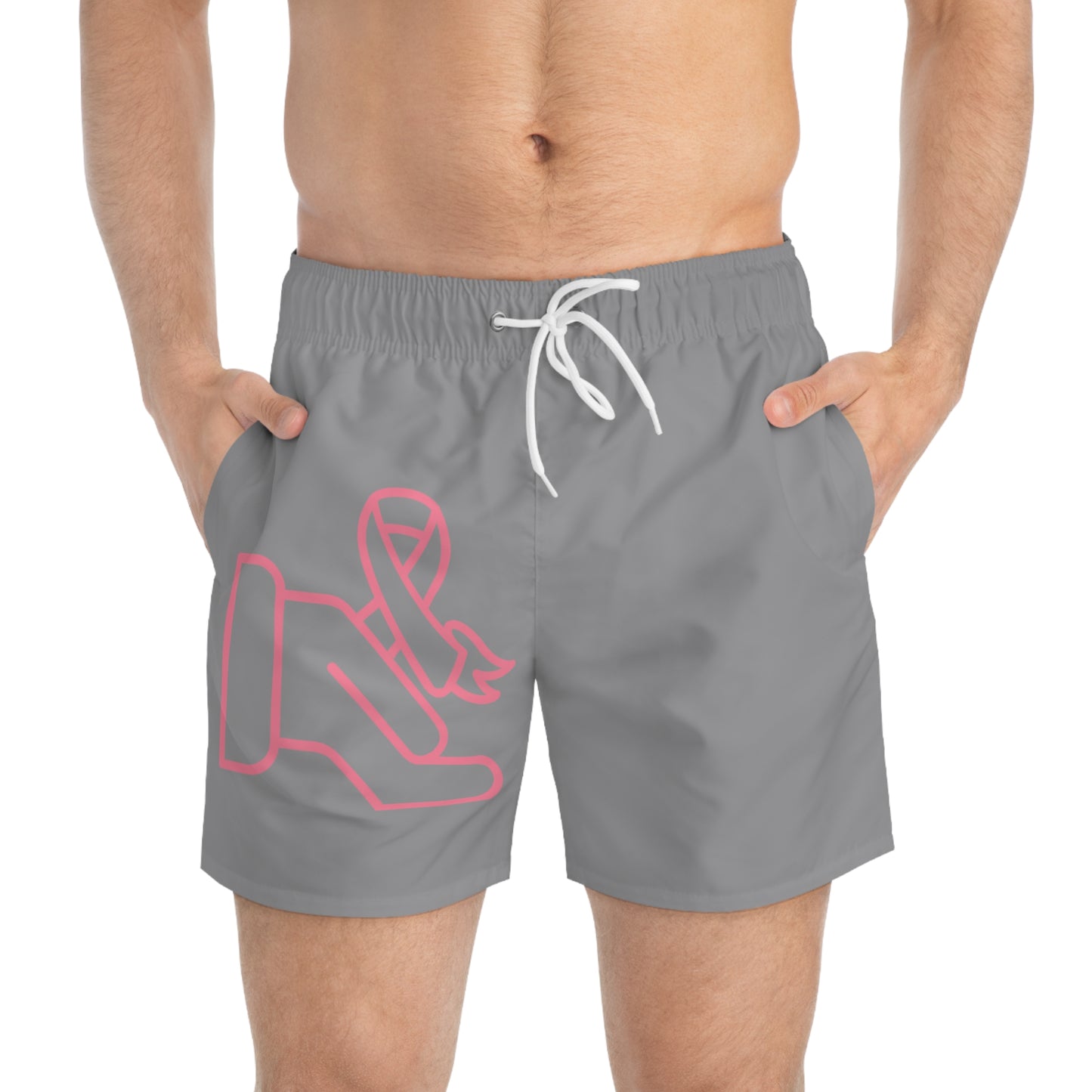 Swim Trunks: Fight Cancer Grey