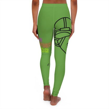 Women's Spandex Leggings: Football Green