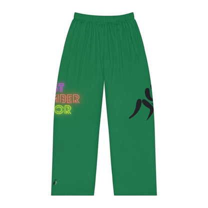 Women's Pajama Pants: Wrestling Dark Green