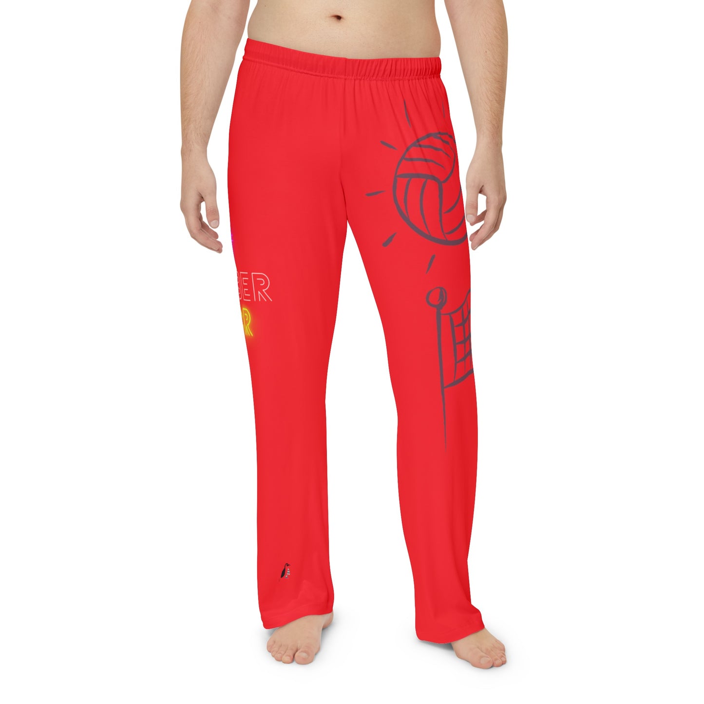 Men's Pajama Pants: Volleyball Red