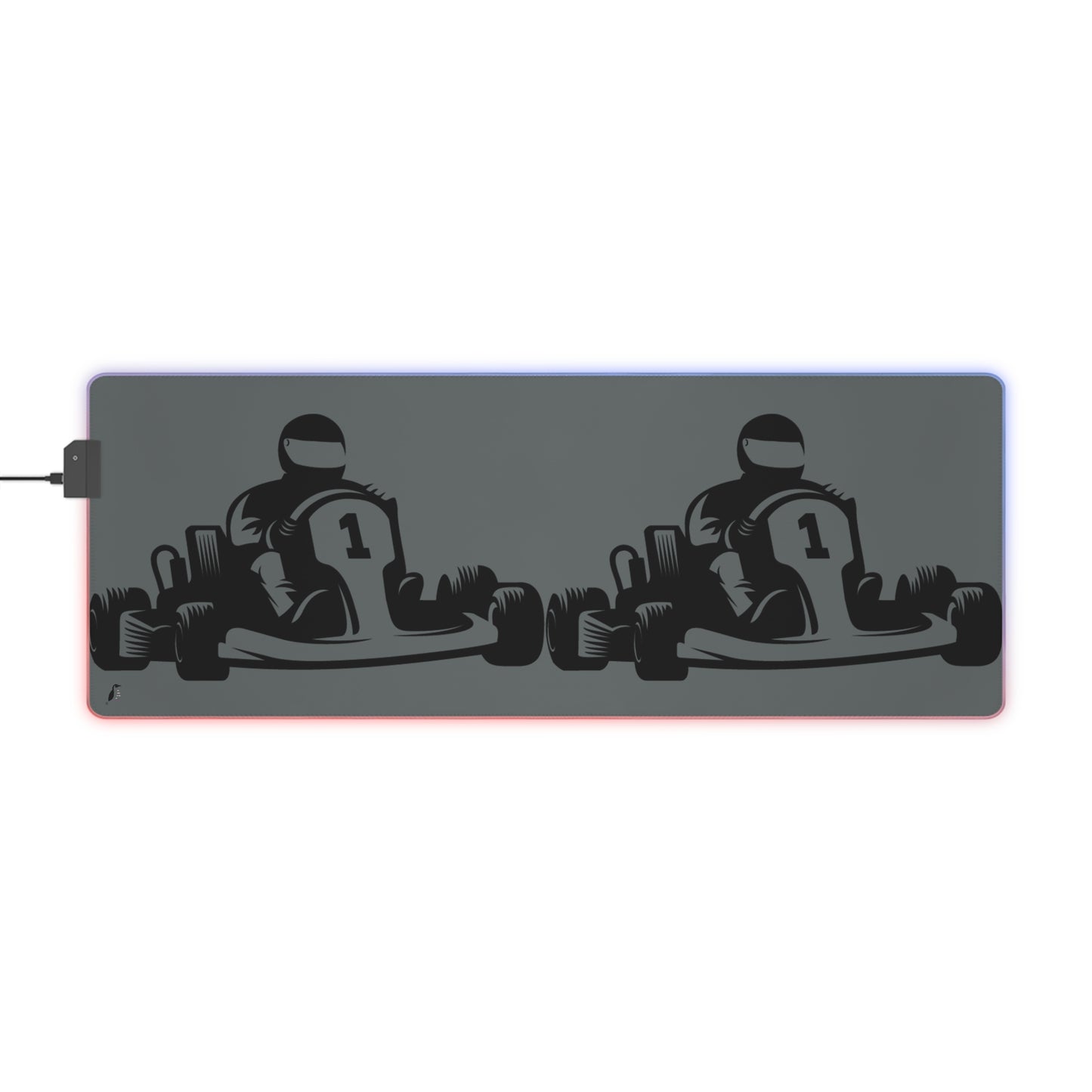 LED Gaming Mouse Pad: Racing Dark Grey