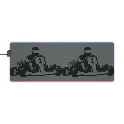 LED Gaming Mouse Pad: Racing Dark Grey