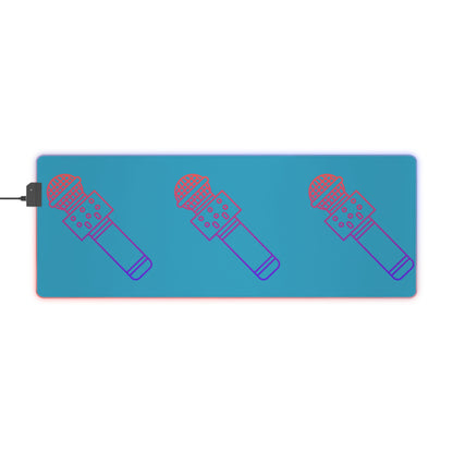 LED Gaming Mouse Pad: Music Turquoise