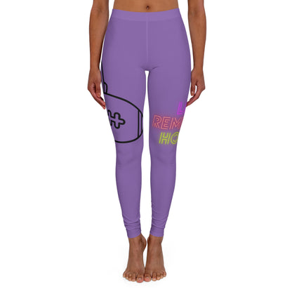 Women's Spandex Leggings: Football Lite Purple