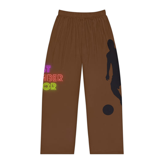 Pambabaeng Pajama na Pantalon: Soccer Brown 