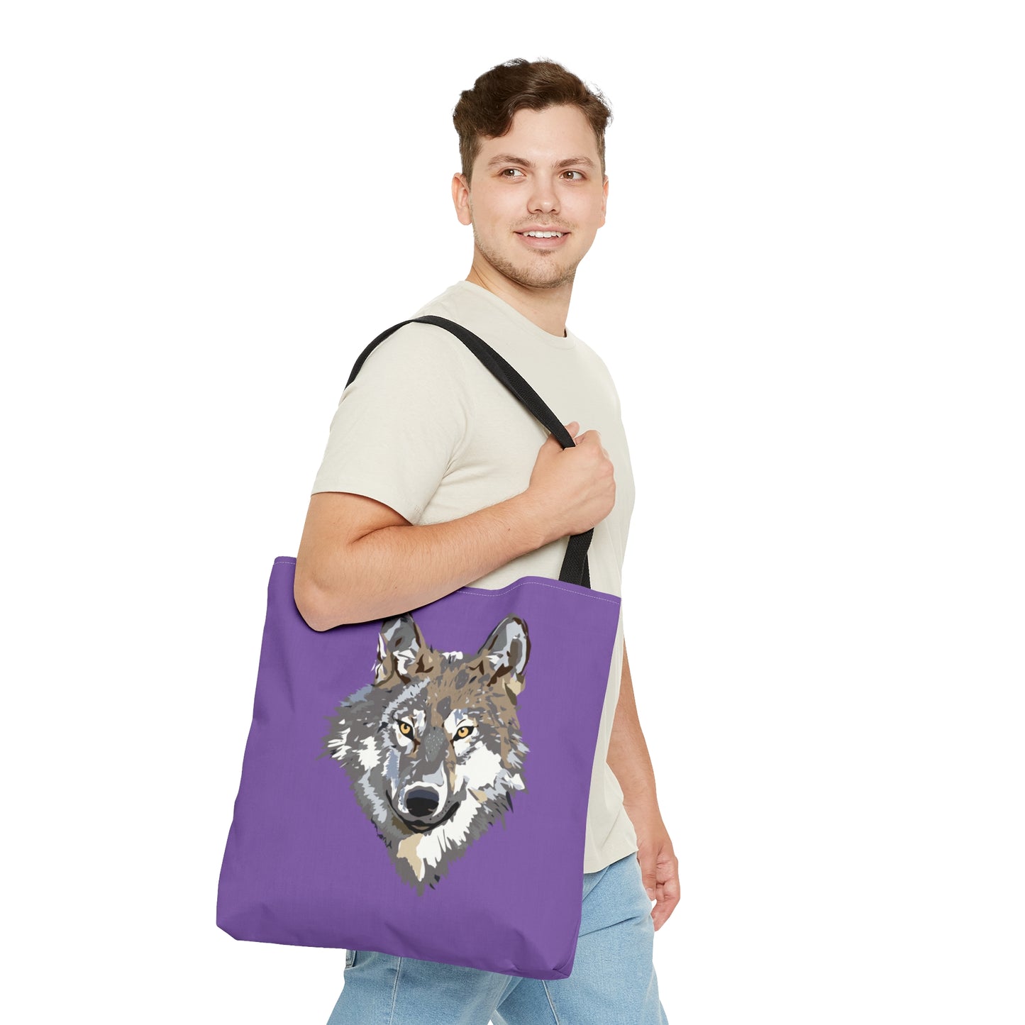 Tote Bag: Wolves Lite Purple