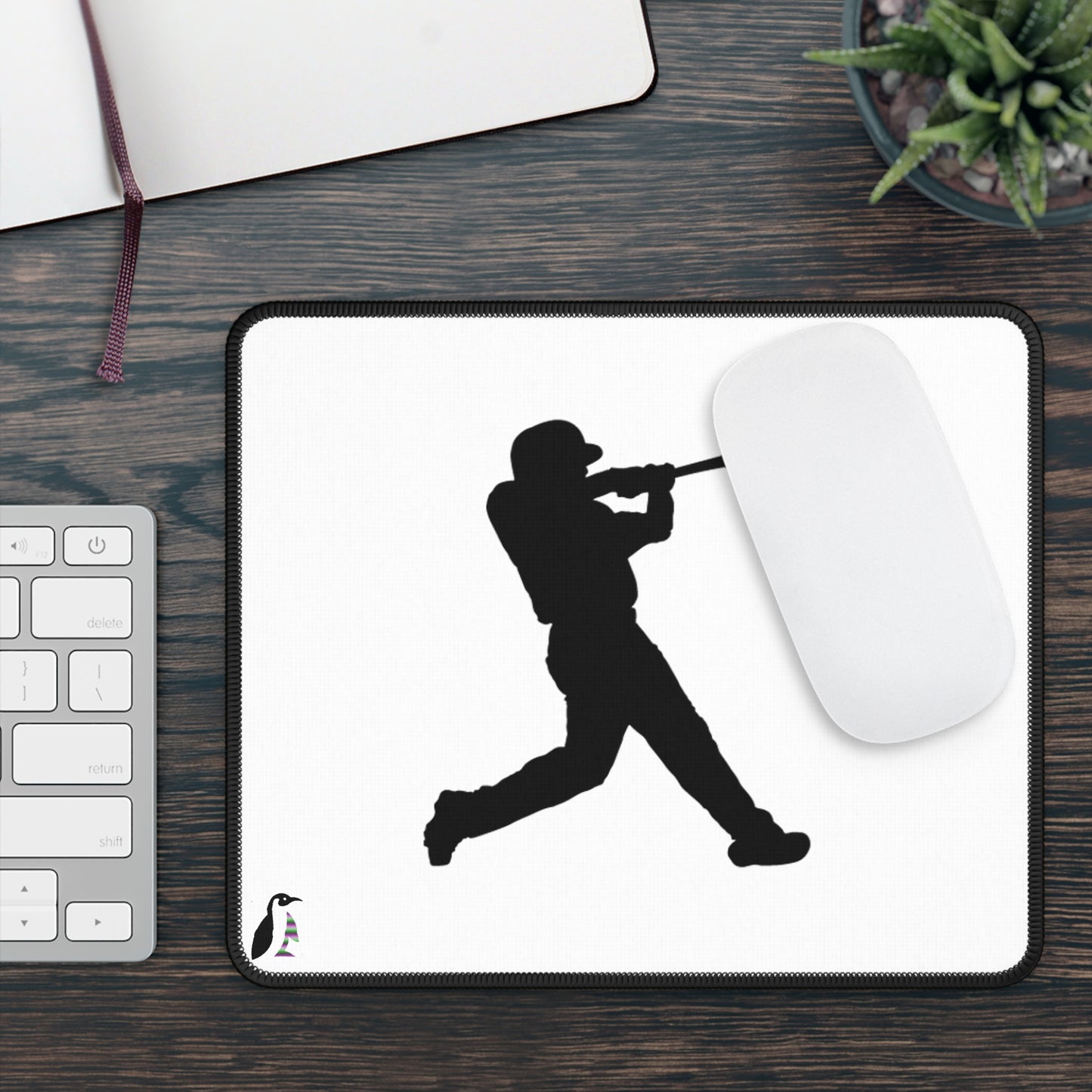 Gaming Mouse Pad: Baseball White