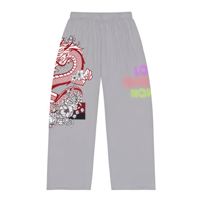 Men's Pajama Pants: Dragons Lite Grey