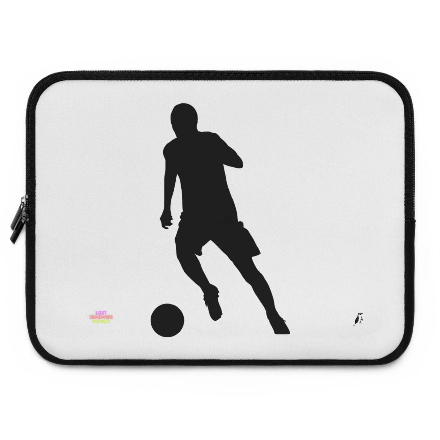 Laptop Sleeve: Soccer White