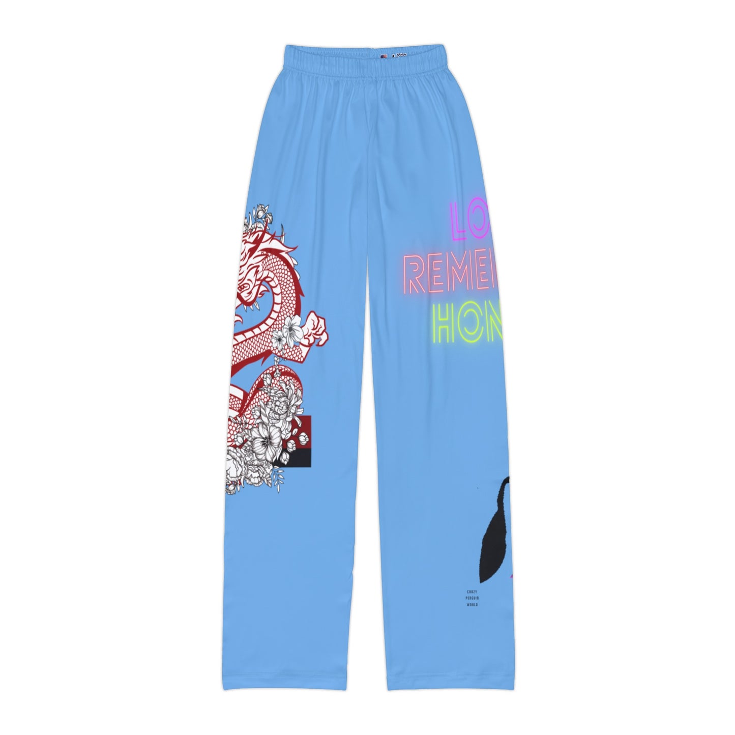 Kids Pajama Pants: Dragons Lite Blue