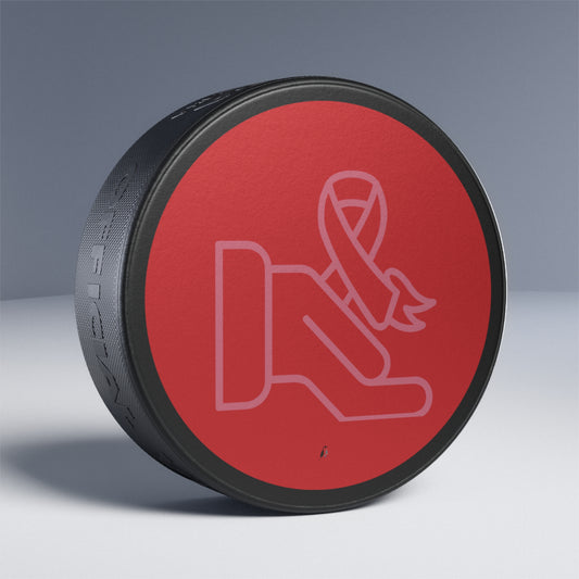 Hockey Puck: Fight Cancer Red