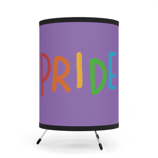 Tripod Lamp with High-Res Printed Shade, US\CA plug: LGBTQ Pride Lite Purple