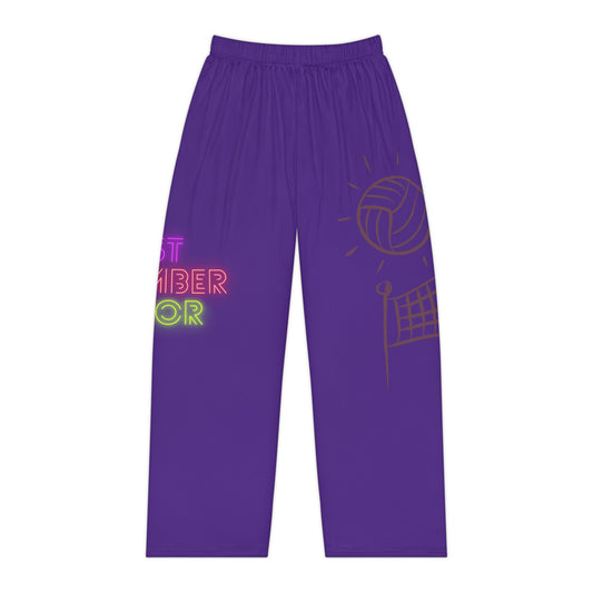 Women's Pajama Pants: Volleyball Purple