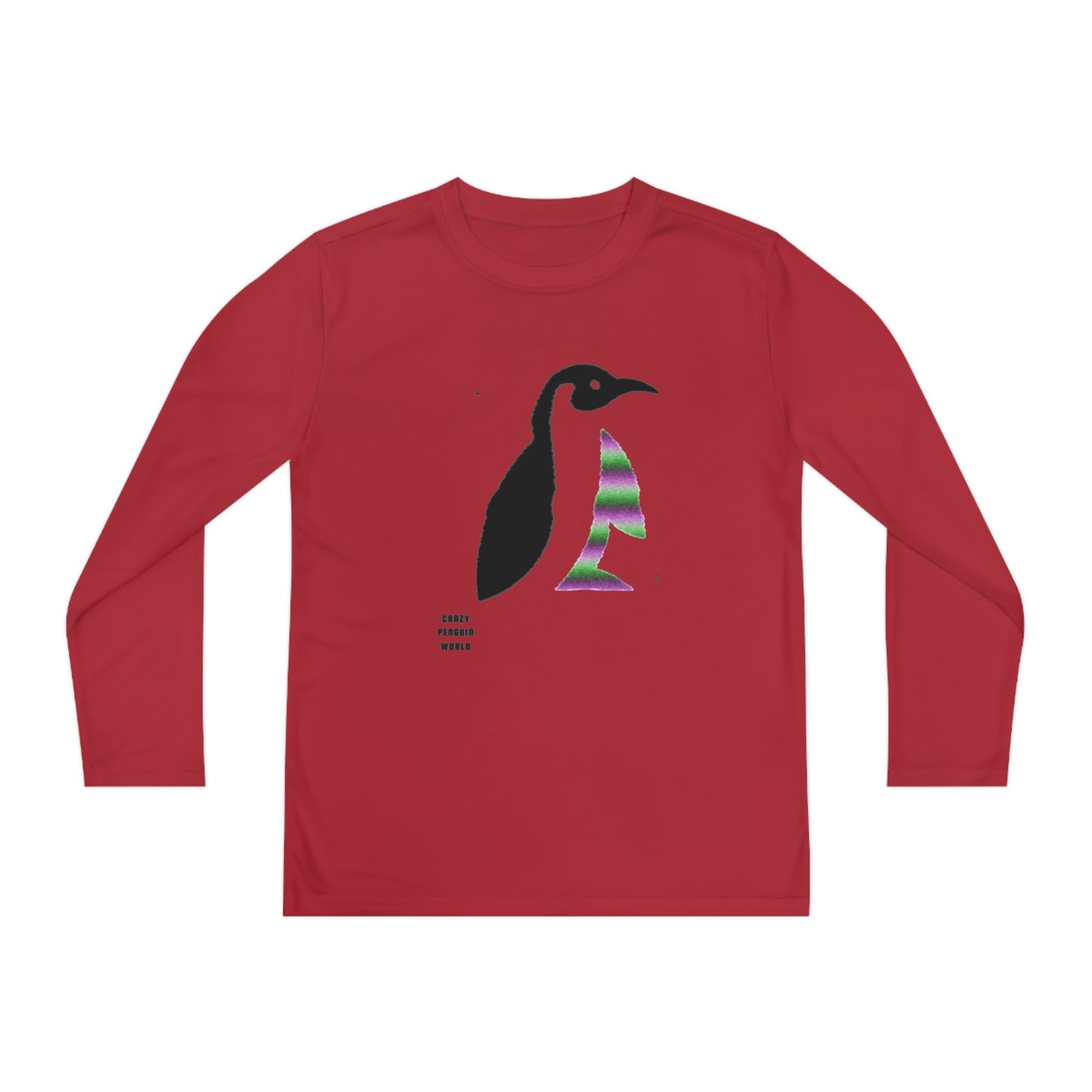 Youth Long Sleeve Competitor Tee: Crazy Penguin World Logo