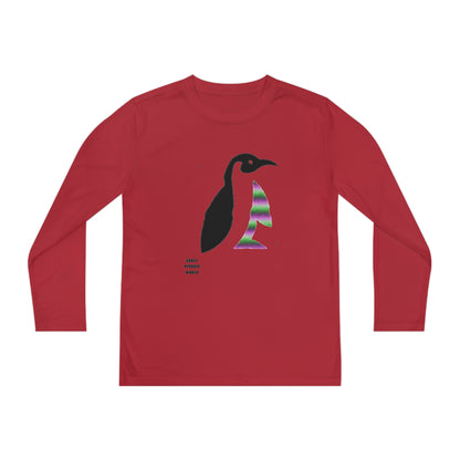 Youth Long Sleeve Competitor Tee: Crazy Penguin World Logo