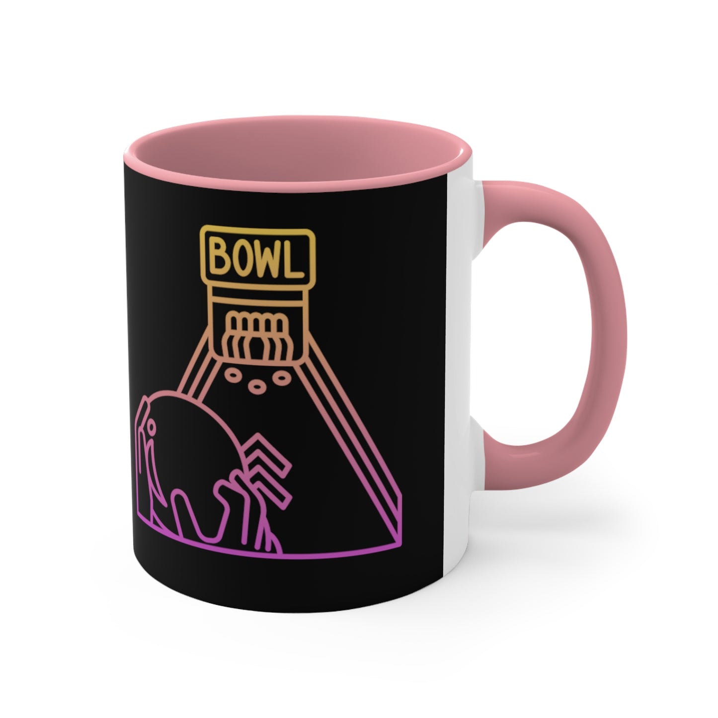 Accent Coffee Mug, 11oz: Bowling Black