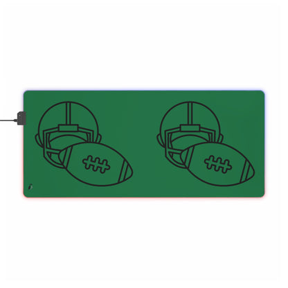 LED Gaming Mouse Pad: Football Dark Green