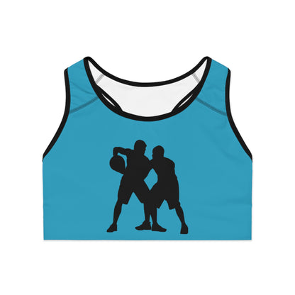 Sports Bra: Basketball Turquoise